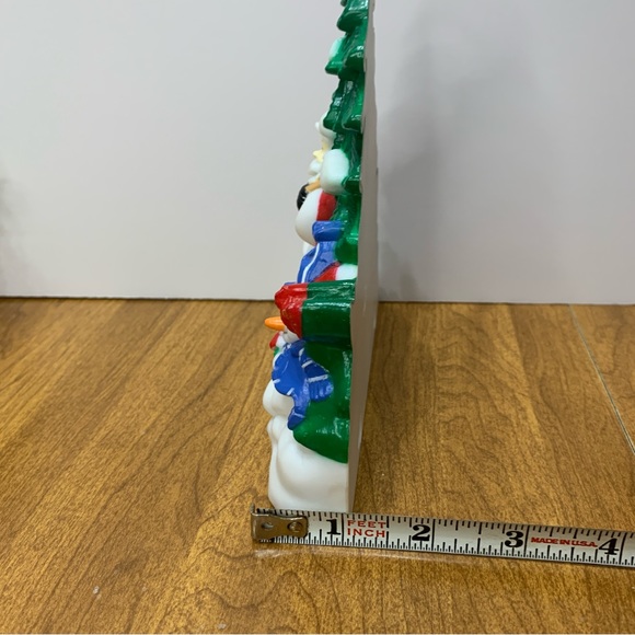 💕2/$20💕 Vintage Plastic J.S.N.Y Santa Scene Snowman Reindeer 6” Wall Hanging - Picture 13 of 14